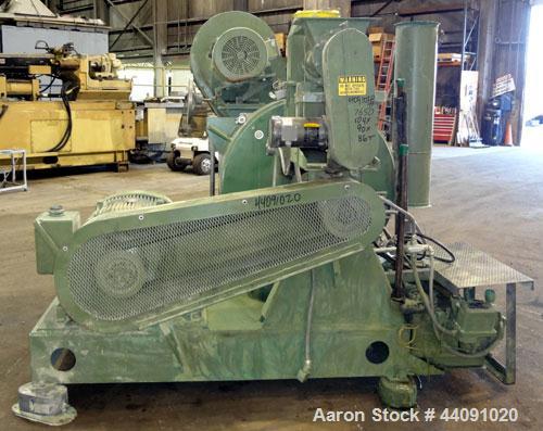 Used Bepex Pulvocron Air Swept Combination Pulverizer / Classifier Mill, Model PC-38, Carbon Steel. Approximate 38” diameter x 8” deep chamber with (3) grinding discs, driven by a 100 hp, 3/60/460 vo...
