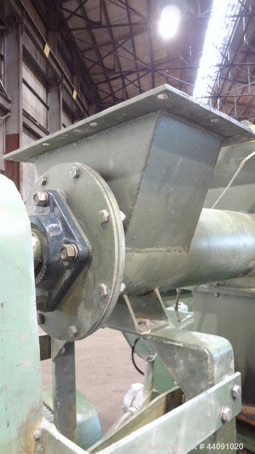 Used Bepex Pulvocron Air Swept Combination Pulverizer / Classifier Mill, Model PC-38, Carbon Steel. Approximate 38” diameter x 8” deep chamber with (3) grinding discs, driven by a 100 hp, 3/60/460 vo...