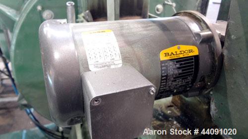Used Bepex Pulvocron Air Swept Combination Pulverizer / Classifier Mill, Model PC-38, Carbon Steel. Approximate 38” diameter x 8” deep chamber with (3) grinding discs, driven by a 100 hp, 3/60/460 vo...