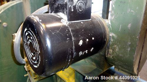 Used Bepex Pulvocron Air Swept Combination Pulverizer / Classifier Mill, Model PC-38, Carbon Steel. Approximate 38” diameter x 8” deep chamber with (1) grinding disc, driven by a 100hp, 3/60/460 volt...