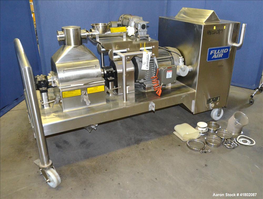 Used Stainless Steel Fluid Air Impact/Screening Mill, Model 014