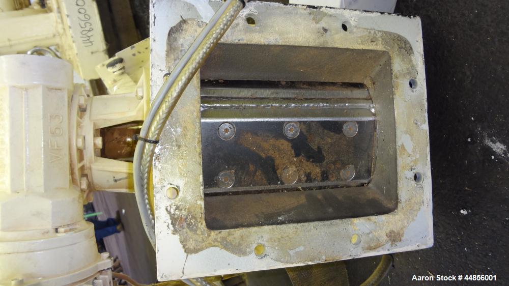 Used Hosokawa Alpine UPZ Fine Impact Mill, Model 250 UPZ, Carbon Steel. (1) Swing type beater with (8) bolt on tip blades, (1) approximate 9" diameter x 5" deep sieve ring with screen. 3" x 4-1/2" To...