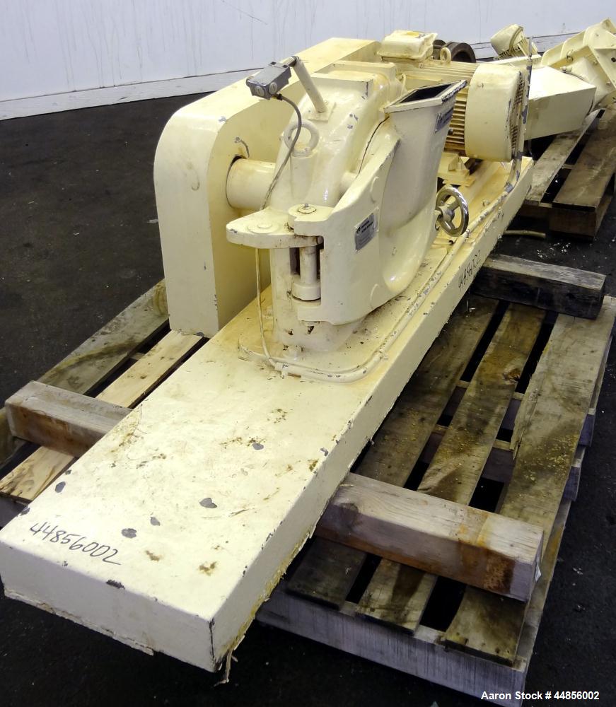 Used Hosokawa Alpine UPZ Fine Impact Mill, Model 250 UPZ, Carbon Steel. (1) Swing type beater with (8) bolt on tip blades, (1) approximate 9" diameter x 5" deep sieve ring with screen. 3" x 4-1/2" To...