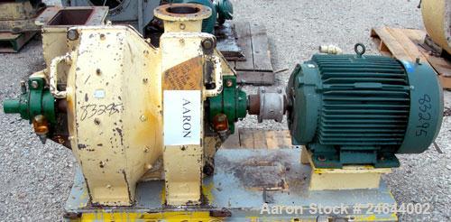 Used Raymond Air Swept Swing Hammer Impact Mill, Carbon Steel. 6" x 10" Feed, 6" discharge. Approx 16" diameter rotor with swinging  hammers. Driven by a 40 hp, 3/60/460 volt, 3560 rpm motor. Base  M...