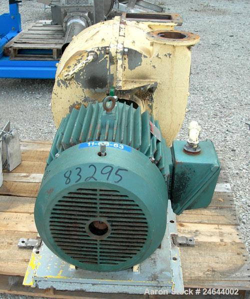 Used Raymond Air Swept Swing Hammer Impact Mill, Carbon Steel. 6" x 10" Feed, 6" discharge. Approx 16" diameter rotor with swinging  hammers. Driven by a 40 hp, 3/60/460 volt, 3560 rpm motor. Base  M...