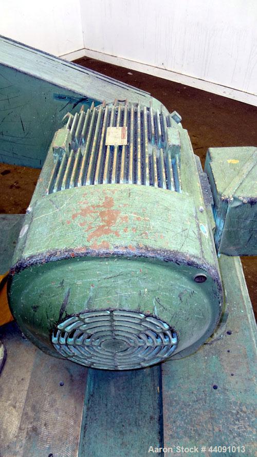 Used Strong Scott Pulvocron Air Swept Combination Pulverizer / Classifier Mill, Model PC-38, Carbon Steel. Approximate 38” diameter x 8” deep chamber with (3) grinding discs, driven by a 100 hp, 3/60...