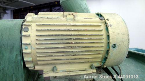 Used Strong Scott Pulvocron Air Swept Combination Pulverizer / Classifier Mill, Model PC-38, Carbon Steel. Approximate 38” diameter x 8” deep chamber with (3) grinding discs, driven by a 100 hp, 3/60...