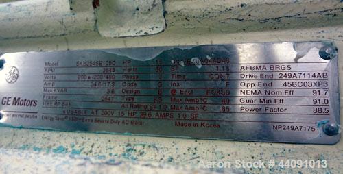 Used Strong Scott Pulvocron Air Swept Combination Pulverizer / Classifier Mill, Model PC-38, Carbon Steel. Approximate 38” diameter x 8” deep chamber with (3) grinding discs, driven by a 100 hp, 3/60...
