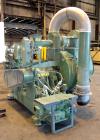 Used Bepex Pulvocron Air Swept Combination Pulverizer / Classifier Mill, Model PC-38, Carbon Steel. Approximate 38” diameter x 8” deep chamber with (1) grinding disc, driven by a 100hp, 3/60/460 volt...