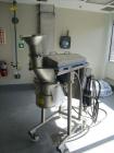 Used Kemutec Cone Mill, Model KEK 220, Stainless Steel. On portable base, 5 hp, 460 volt, 1700 rpm belt drive.