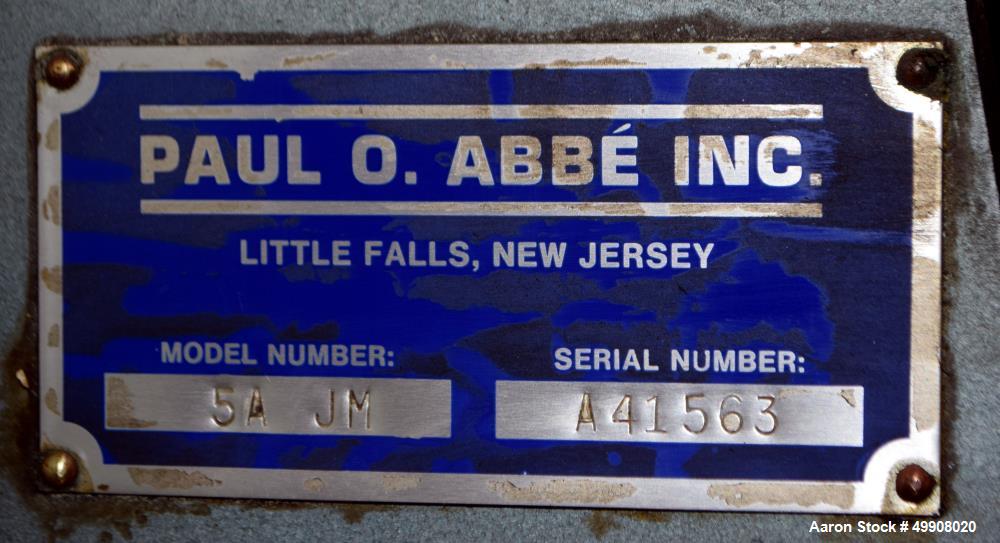 Used Paul O Abbe Ceramic Ball Mill, Model 5A JM.