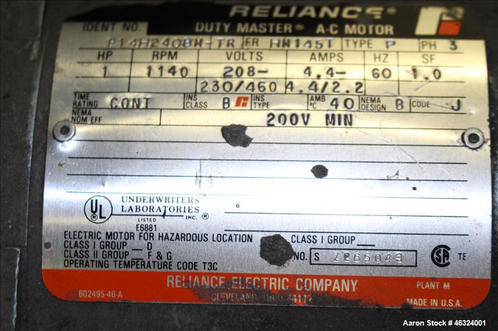 Used Paul O. Abbe One Piece Ceramic Ball Mill, Model 5A. Total volume 35.30 gal