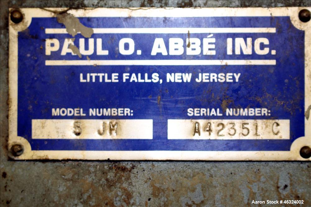 Used Paul O. Abbe Trunnion Mounted Jar Mill, Model 5A
