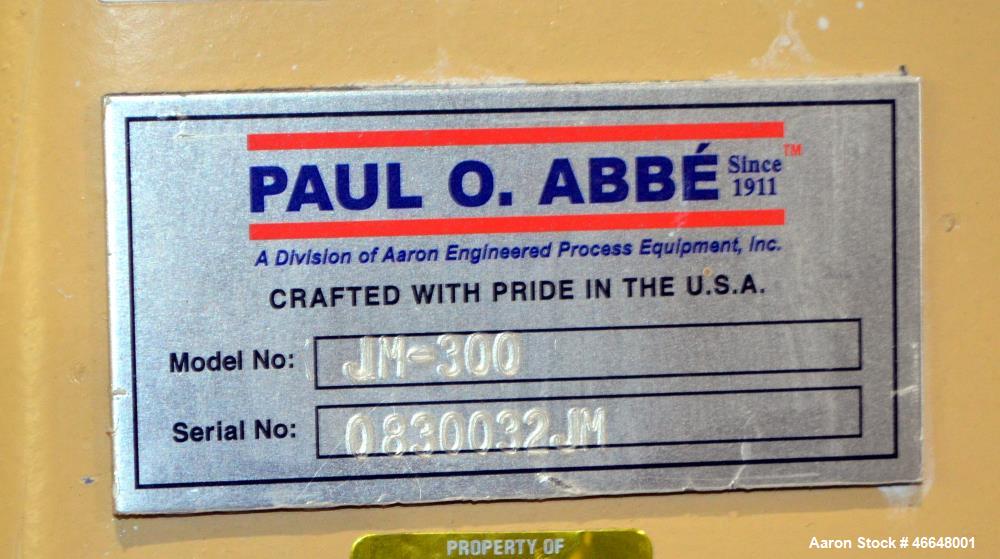 Used- Paul O. Abbe One Piece Ceramic Ball Mill, Model JM-300