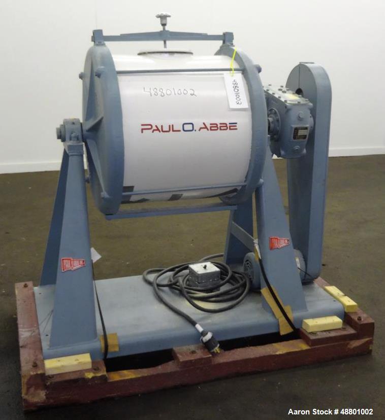 Used Paul O Abbe Ball Mill, 40 Liter (10.5 Gallon) Capacity, Carbon Steel.