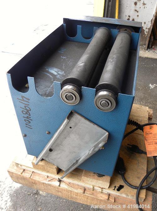 Used U.S. Stoneware Jar Rolling Mill. Single tier, (2) 2’’ diameter x 13" long rubber rollers, driven by an approximate 1/4 HP motor. Approximate 60 pound load capacity. Base mounted with speed contr...