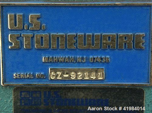 Used U.S. Stoneware Jar Rolling Mill. Single tier, (2) 2’’ diameter x 13" long rubber rollers, driven by an approximate 1/4 HP motor. Approximate 60 pound load capacity. Base mounted with speed contr...