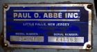 Used Paul O Abbe Ceramic Ball Mill, Model 5A JM.