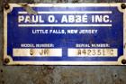 Used Paul O. Abbe Trunnion Mounted Jar Mill, Model 5A