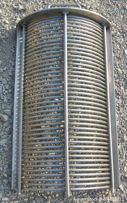 Used Anderson Dahlen Product Lump Breaker, 304 stainless steel. 14" wide x 25 3/4" long chamber, 2" diameter shaft with (12) bolt on "T" type paddles. Bottom bar screen. Driven by a 1/2 hp, 3/60/230/...
