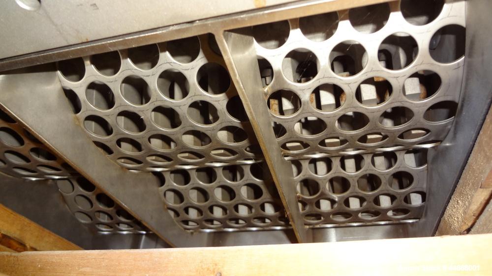 Used Machine & Process Design Dual Rotor Crusher Lump Breaker, 304 Stainless Steel. Approximate 18" x 18" feed throat with a top mounted hopper with safety grate and hinged charge port section. (2) C...