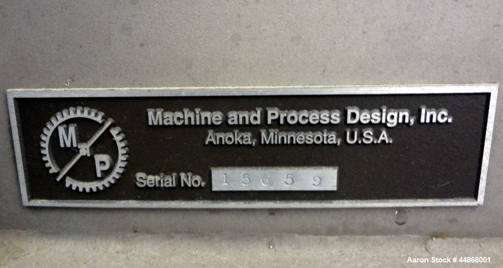 Used Machine & Process Design Dual Rotor Crusher Lump Breaker, 304 Stainless Steel. Approximate 18" x 18" feed throat with a top mounted hopper with safety grate and hinged charge port section. (2) C...