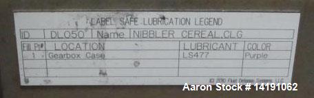 Used Gericke 316L Nibbler Low-Speed Deagglomerator, Model #N400x800