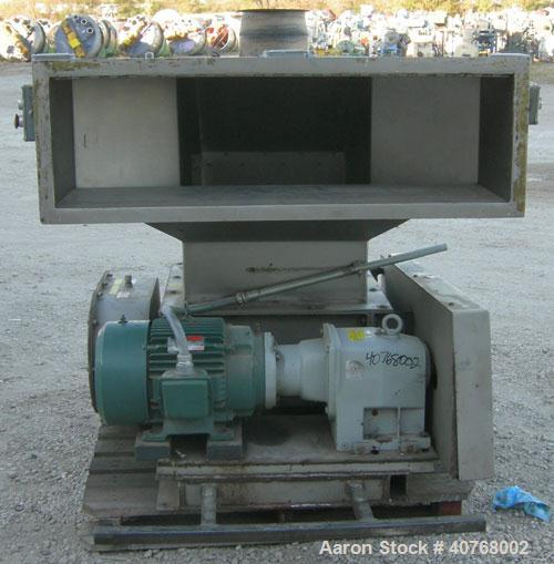 Used Jacobson Dual Rotor Full Nelson  Crusher, Model 2424DR.FNC, 304 stainless steel. (2) 3" diameter shafts with 3/4" thick fixed hook style blades, (2) rows of stationary bars. 24" x 24" feed openi...