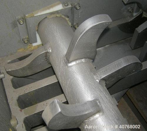 Used Jacobson Dual Rotor Full Nelson  Crusher, Model 2424DR.FNC, 304 stainless steel. (2) 3" diameter shafts with 3/4" thick fixed hook style blades, (2) rows of stationary bars. 24" x 24" feed openi...