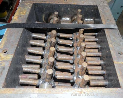 Used Jacobson Dual Rotor Lump Breaker, Carbon Steel. 12’’ x 8-7/8’’ Feed opening. (2) Approximately 1-1/4" diameter shafts with 1/2" diameter pins. Requires a motor, includes a reducer. Mounted on a ...