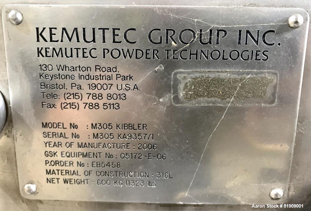 Kemutec KEK Kibbler Coarse Grinding & Pre-Breaker Mill