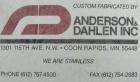 Used Anderson Dahlen Product Lump Breaker, 304 stainless steel. 14