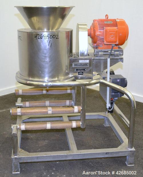 Used Alexanderwerk Shredder/Grater, Type R300, 316 Stainless Steel. 20-1/2’’ Diameter x 16’’ deep chamber, 12’’ diameter 2 blade rotor, missing sizing basket. Top feed hopper with safety grate, botto...