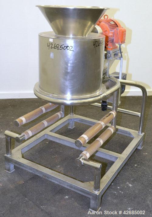 Used Alexanderwerk Shredder/Grater, Type R300, 316 Stainless Steel. 20-1/2’’ Diameter x 16’’ deep chamber, 12’’ diameter 2 blade rotor, missing sizing basket. Top feed hopper with safety grate, botto...