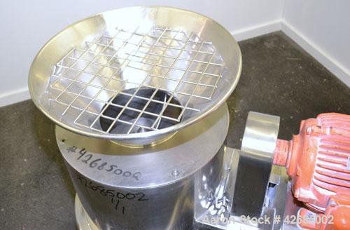 Used Alexanderwerk Shredder/Grater, Type R300, 316 Stainless Steel. 20-1/2’’ Diameter x 16’’ deep chamber, 12’’ diameter 2 blade rotor, missing sizing basket. Top feed hopper with safety grate, botto...