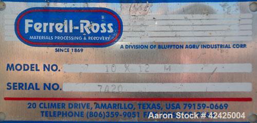 Used Carbon Steel Farrell-Ross Roller Mill, Model 10 X 12M