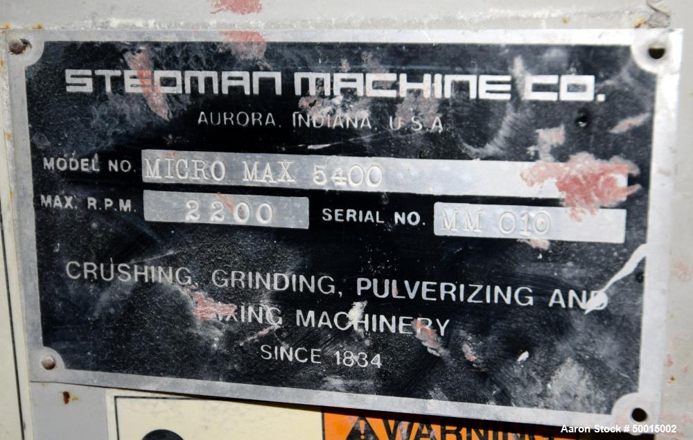 Used Stedman Machine Company Micro Max 5400 Fine Grind Air Swept Mill