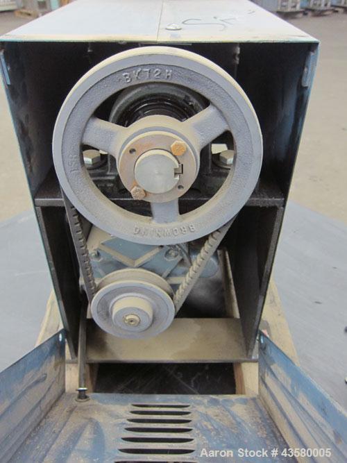 Used Thomas Wiley Cutting Mill, Model 4, Carbon Steel. 141 Cubic inch chamber 7-3/4” diameter x 3” deep. (4) Bolt on blade rotor, 6 stationary bed knives. Top feed with hopper, bottom discharge, hing...