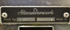 Used Alexanderwerk Shredder/Grater, Type R300, 316 Stainless Steel. 20-1/2’’ Diameter x 16’’ deep chamber, 12’’ diameter 2 blade rotor, missing sizing basket. Top feed hopper with safety grate, botto...