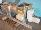 Used Bucher apple grinding disc mill, model CM50, stainless steel. 30 kW motor for main grinding head, 3 kW motor for 14 inch diameter x 30 inch long feed conveyor in self contained hopper, 9.5 inch ...