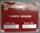 Used Sturtevant Sample Grinder, Model O-6, Carbon Steel.