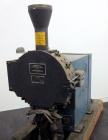 Used Thomas Wiley Cutting Mill, Model 4, Carbon Steel. 141 Cubic inch chamber 7-3/4” diameter x 3” deep. (4) Bolt on blade rotor, 6 stationary bed knives. Top feed with hopper, bottom discharge, hing...