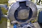 Used Thomas Wiley Cutting Mill, Model 4, Carbon Steel. 141 Cubic inch chamber 7-3/4” diameter x 3” deep. (4) Bolt on blade rotor, 6 stationary bed knives. Top feed with hopper, bottom discharge, hing...