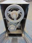 Used Thomas Wiley Cutting Mill, Model 4, Carbon Steel. 141 Cubic inch chamber 7-3/4” diameter x 3” deep. (4) Bolt on blade rotor, 6 stationary bed knives. Top feed with hopper, bottom discharge, hing...