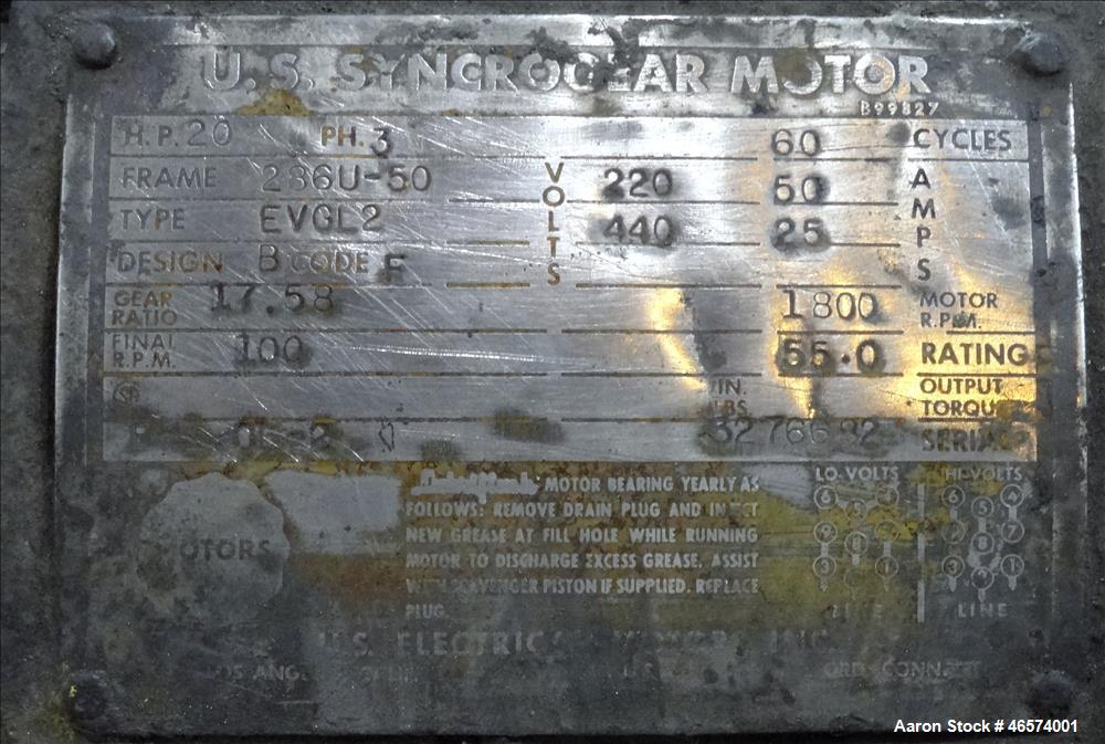 Used Patterson Industries Pebble Mill, Carbon Steel.