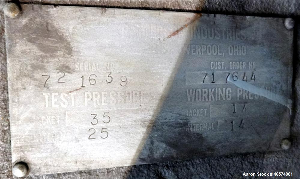 Used Patterson Industries Pebble Mill, Carbon Steel.