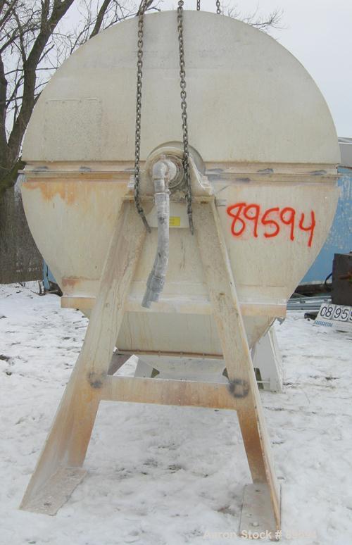 Used- Paul O Abbe Pebble Mill, Model 4B, Carbon Steel, Alumina Lined. Jacketed chamber 48" diameter x 60" long. 11" x 14" ch...