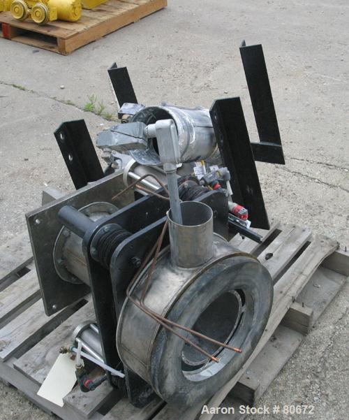 Used Paul O Abbe Pebble Mill, Model PM-5A. 304 Stainless steel, ceramic lined non-jacketed chamber 37" diameter x 48" long, 166 total gallon capacity. 8" x 10" Charge port with cover. Includes dust h...