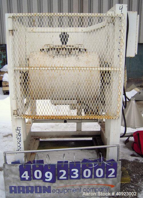 Used Paul O Abbe Ball Mill, Carbon Steel. Non-Jacketed ceramic lined horizontal chamber 18" diameter x 24" long. 7 1/2" x 9 1/4" charge/discharge port with cover. Driven by an approximate 2 hp gearmo...