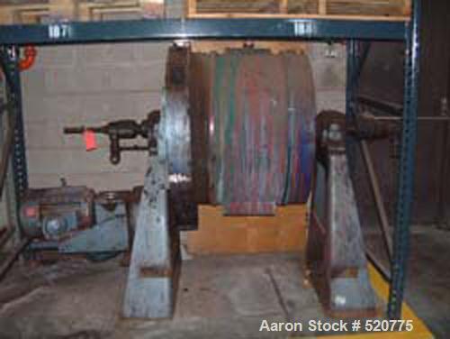 USED: Paul O Abbe pebble mill, type B No 7. Chamber 32" diameter x 24" long. 83 gallon capacity, jacketed. Unit driven by a 7.5 hp, 2 speed, 3/60/460 volt XP motor, Class 1 Group D. Mill speeds appro...
